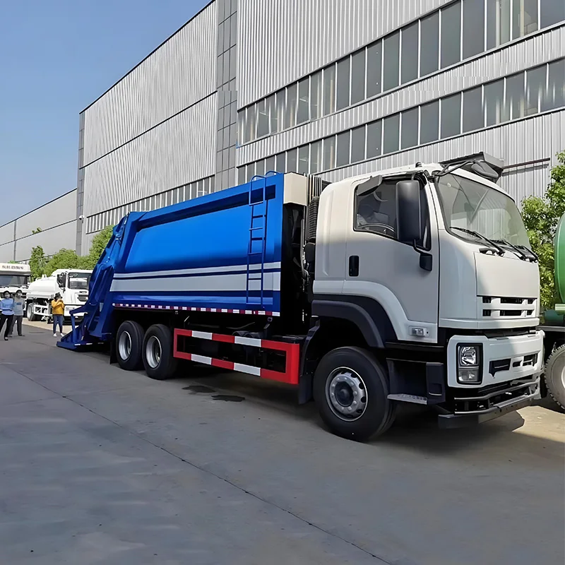 1SUZU GIGA 18CBM 20CBM Rear Loading Garbage Truck 6x4 Compactor Garbage Truck for Sale