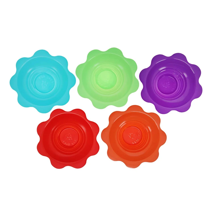 4oz Transparent Snow Cone Cups Flower Shaped Ice Cream Cup