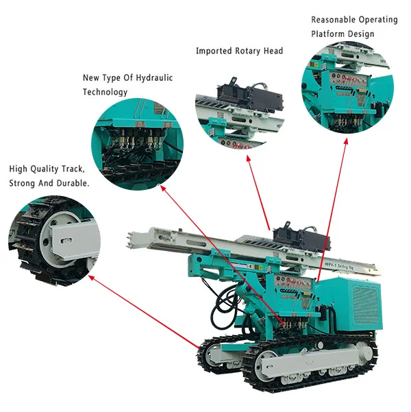 Hydraulic press driver well machine borehole blasting rig hole diamond drilling rig pipe well machine