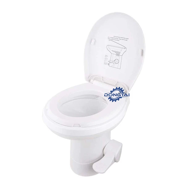 Factory supply caravan accessory portable gravity flush toilet for rv