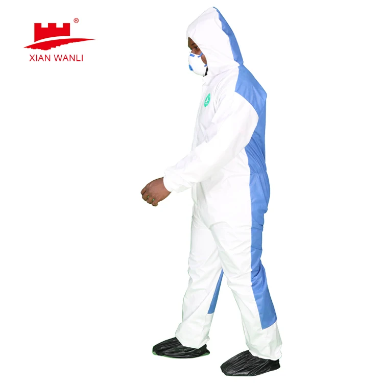 Hubei Wanli disposable TYPE 5B 6B disposable coverall Antistatic Clothing for chemical and industrial
