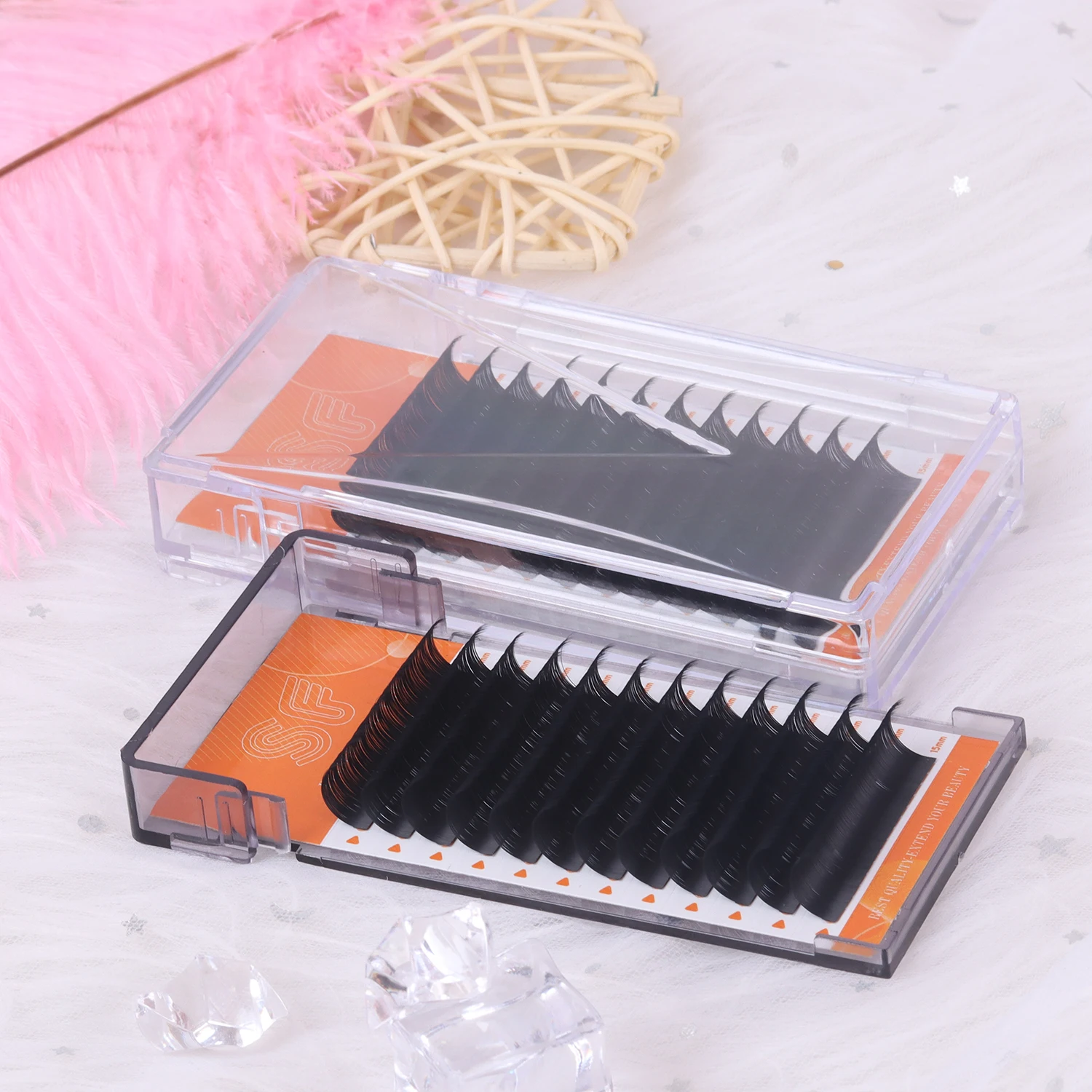 Наличные ресницы, лоток, мягкие полуматовые ресницы из искусственной норки для наращивания ресниц, накладные ресницы