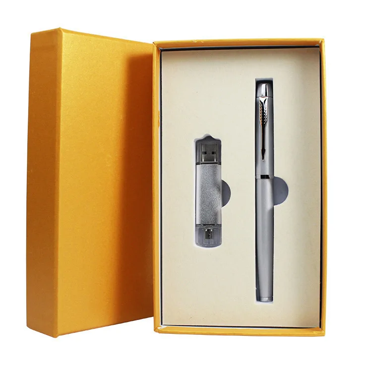 Digibloom Promotional 16GB USB Flash Drive And Pen Gift Set Business Office Student Stationery U Disk Pen Gift Set Custom Logo