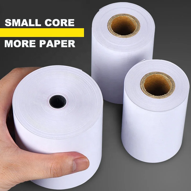 A grade paper supply  3 1/8 x 230 80x60 printing black cashier thermal paper receipt clov app 50 white rolls for pos machines