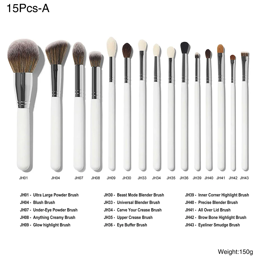 makeup artists using Pro Angled Eye Contour Brush for Overall Color Application and Blending