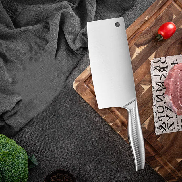 Wholesale 7 Inch Stainless Steel chop Knife Custom Meat Cutting with hollow handle big knife