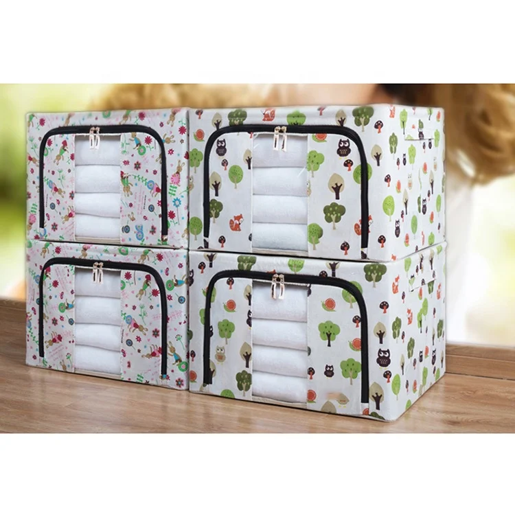 Single-Tier Fabric Closet Organizer for Living Room Wardrobe Use Square External Storage Solutions for Clothing Bags Garage Use