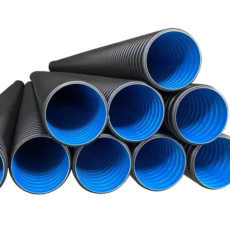 Double wall corrugated pipe for sewage transportation Municipal drainage pipe underground drainage system professional pipe,