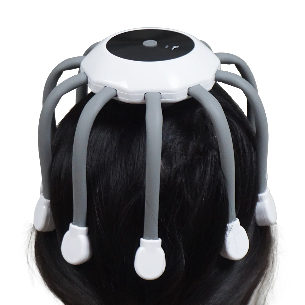 Head Massager Electric Scalp Massager with 5 Modes 10 Vibration Contacts Wireless Head Massage for Stress Relax and Tension