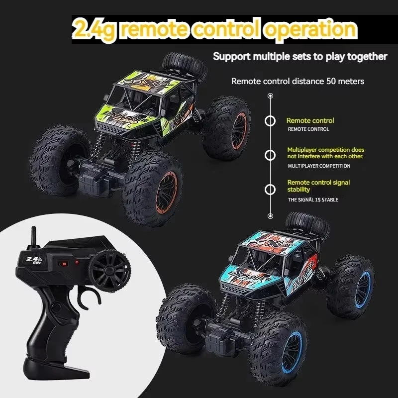 2.4G 1:16 Large Size 45 Degrees Uphill TPR Tire All Terrain 4x4 Off-Road RC Car Toys Kids Including Remote Controller Metal