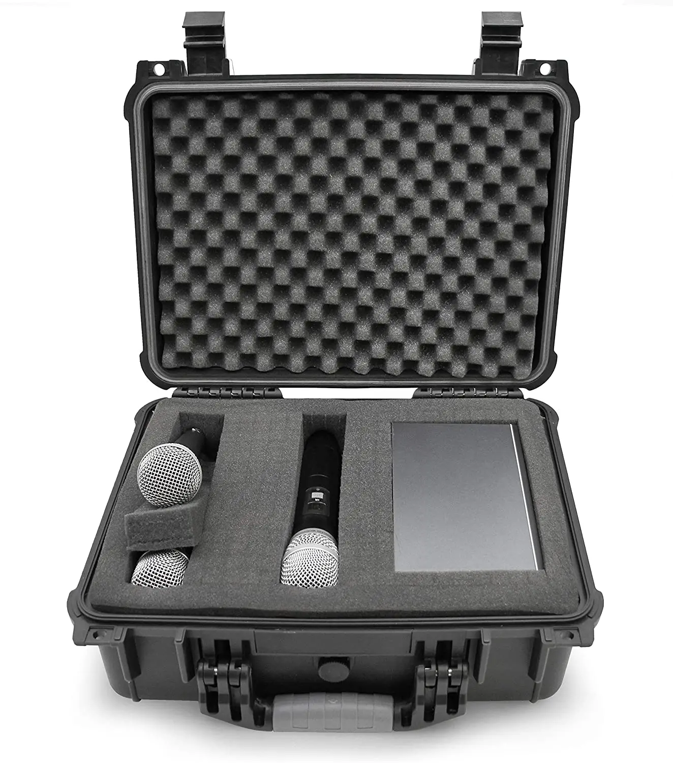 Водонепроницаемый пластиковый жесткий чехол с пеной под заказ для упаковки беспроводных микрофонов, микрофонов Shure, Sennheiser (только футляр)