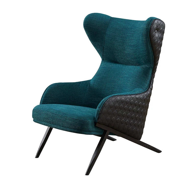 Wood frame chesterfield high back lounge chair colourful fabric lounge furniture chaise