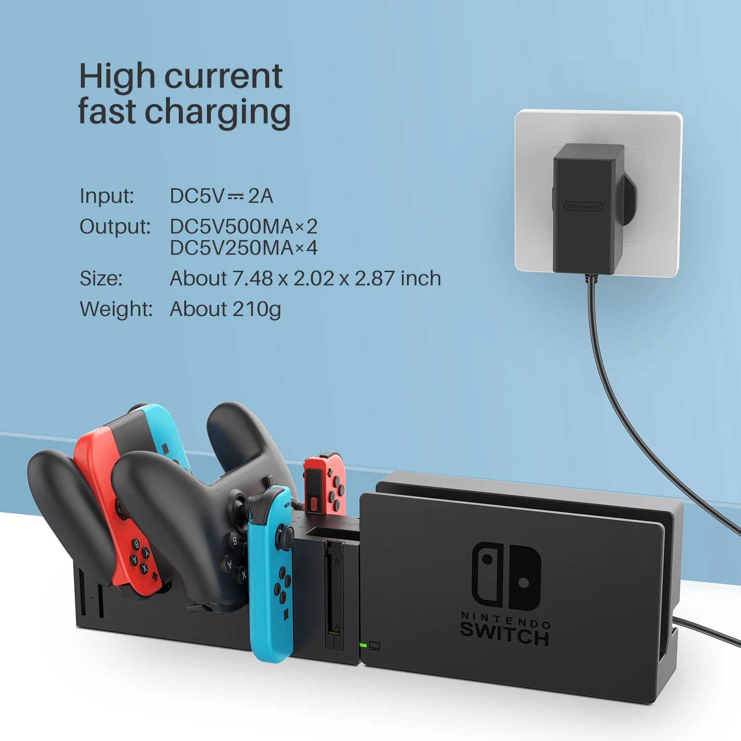  Новая Док-станция для зарядного устройства Nintendo switch joy con многофункциональная зарядная
