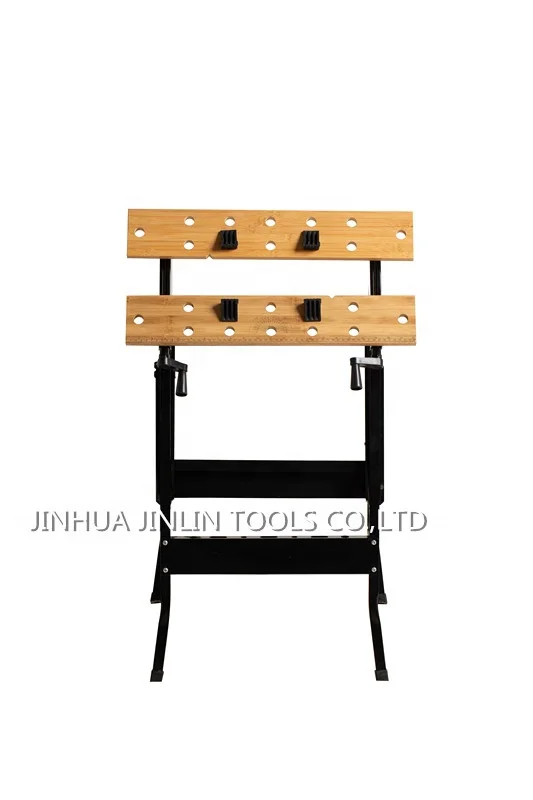 
300LBS capacity portable folding work bench,the top is bamboo 