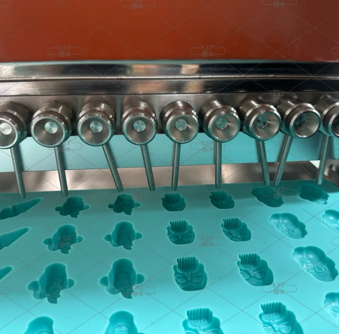LST Newest design Automatic Desktop Chocolate Gummy Jelly Hard Candy Chocolate Depositing Machine with sugar cooker