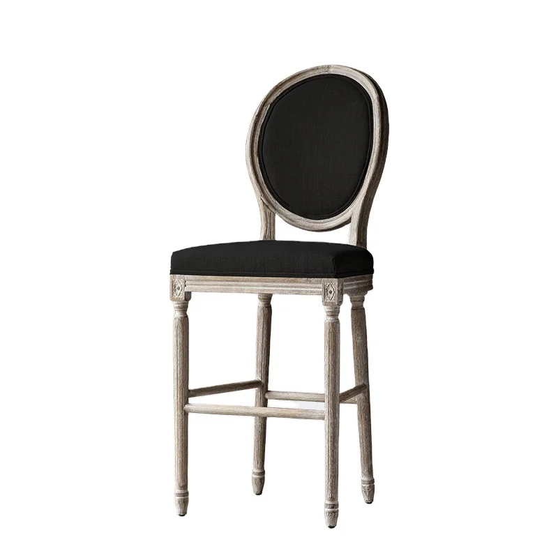 French Ghost Bar Stools Dining Room Chair Cheap Oak Wood Louis High Leg Black Bar Chair
