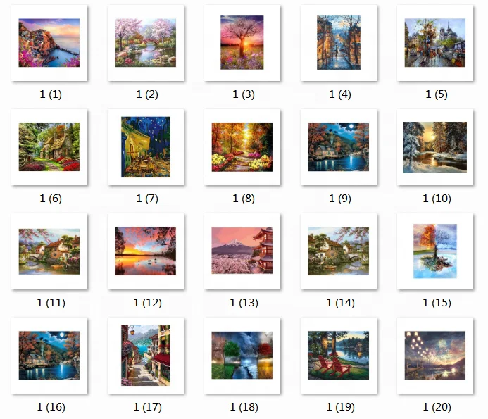 wholesale new DIY digital painting by numbers scenery landscape modern oil paint by numbers for adults