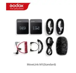 Godox MoveLink M1 M2 2.4GHz Wireless Lavalier Microphone for DSLR Cameras Camcorders Smartphones, and Tablets for YouTube