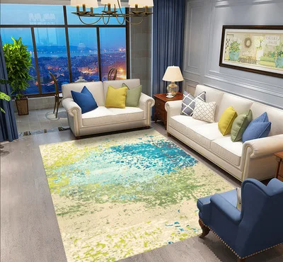 Modern Design Cross-Border Abstract Printing Shaggy Carpet 3d Printed Living Room Large Area Carpet Floor Rugs Mats