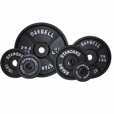 Gym equipment cast iron weight plates for fitness training