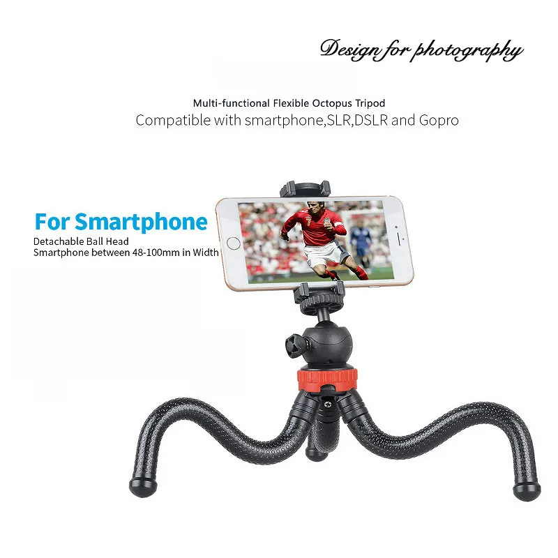 Mini Flexible Octopus Selfie Tripod Gorillapod Phone Holder Adapter for Mobile Phone Smartphone DSLR Camera Gopro Hero