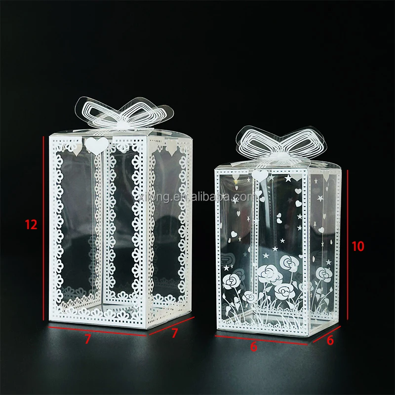 Custom clear plastic transparent PVC package folding PET packing box