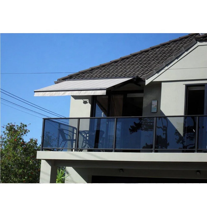 Aluminum retractable fabric awnings outdoor sun shade canopy