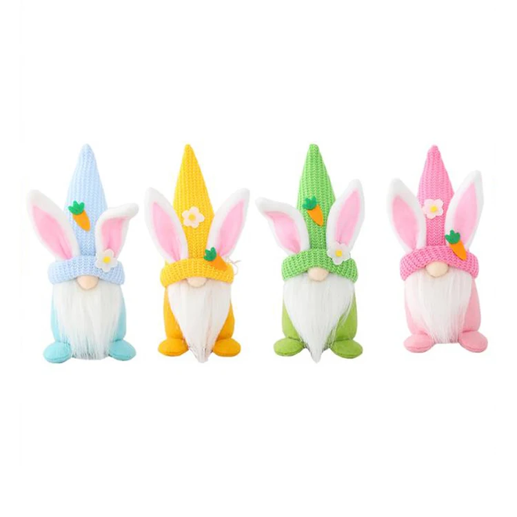 Table Ornaments Decoration Easter Gnomes Dolls Bunny Dwarfs Spring Gifts Swedish Tomte Elf Rabbit Bunny Plush Toys