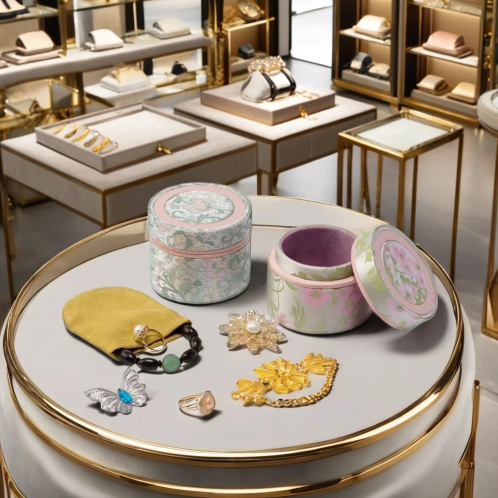 High-End Small Mini Cardboard Jewelry Box Luxury  Gift Box for Rings and Bracelets
