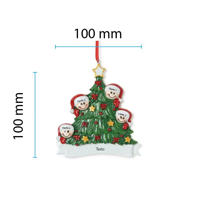 Custom Hand coloring Christmas Decor Resin Crafts Christmas Hanging Ornament Christmas Ornament