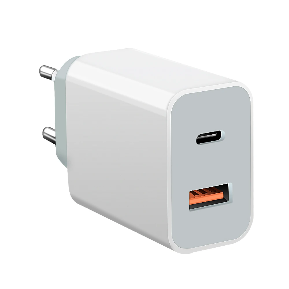 Зарядное устройство с двумя Usb-портами 30 Вт Type-C QC 3
