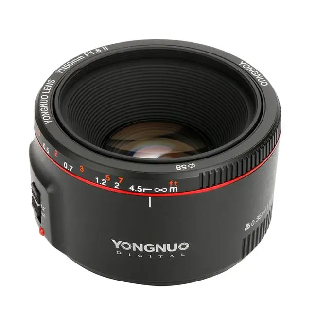Yongnuo YN50MM F1.8 II AF/MF 0.35M Focus Standard Prime Lens for Canon EOS EF Mount