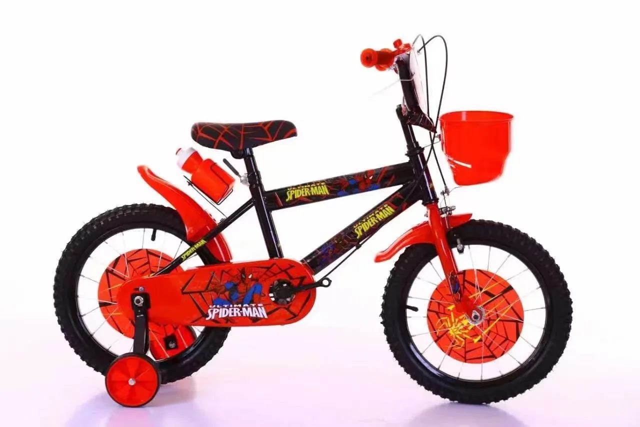 5 years old children kids cycle cheap price Spider-man baby kids child bicycle 16 inch two seat children kids bike in stock