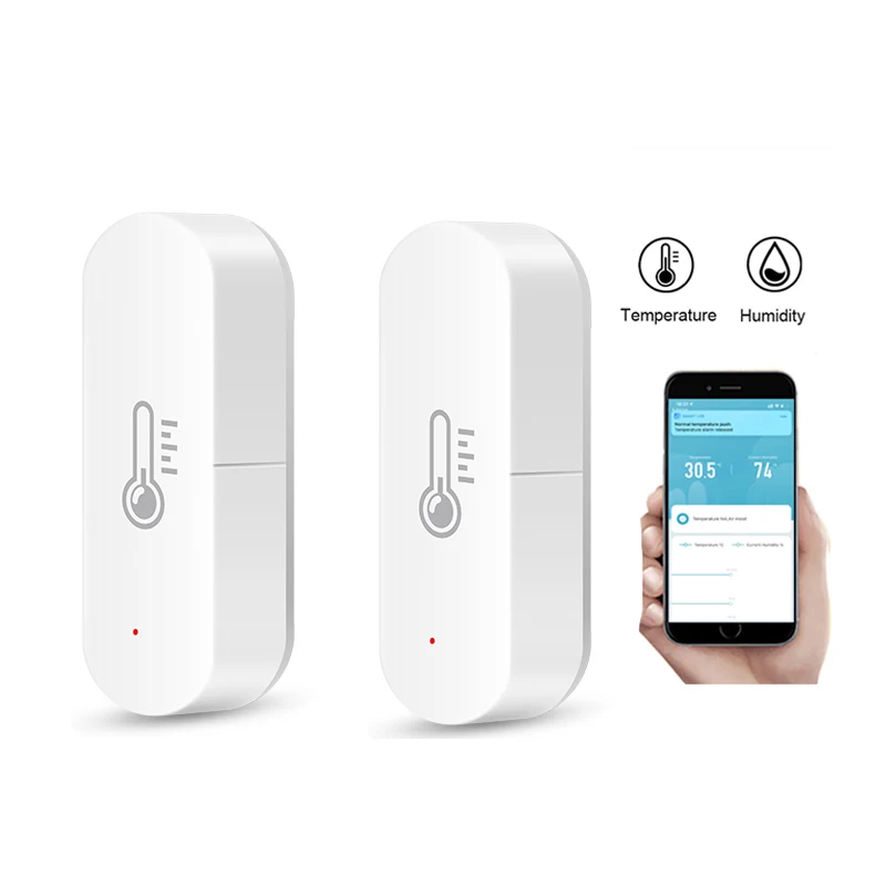 Home Smart Temperature And Humidity Sensor WiFi Zigbee Tuya Smartlife App Remote Monitor Indoor Hygrometer Controller
