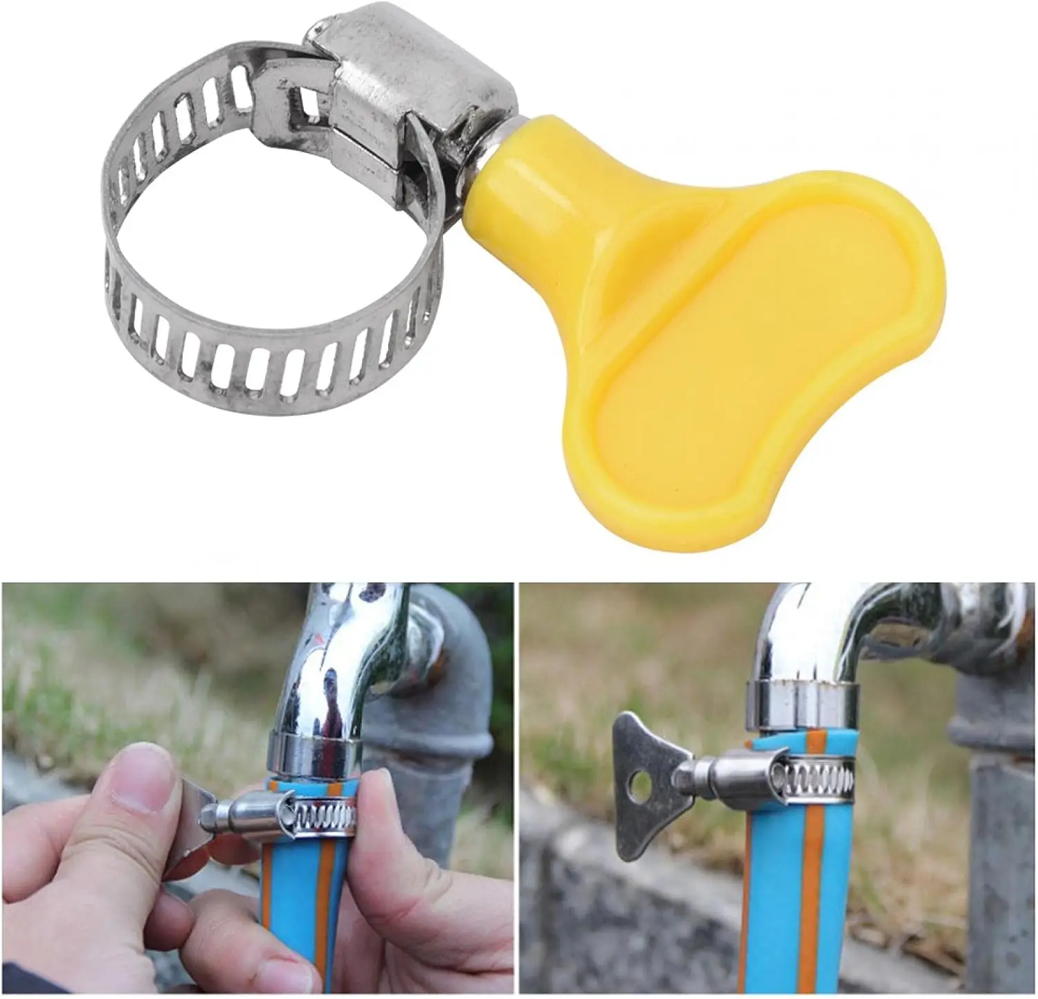 American style butterfly plastic key type adjustable handle turn key hose clamp