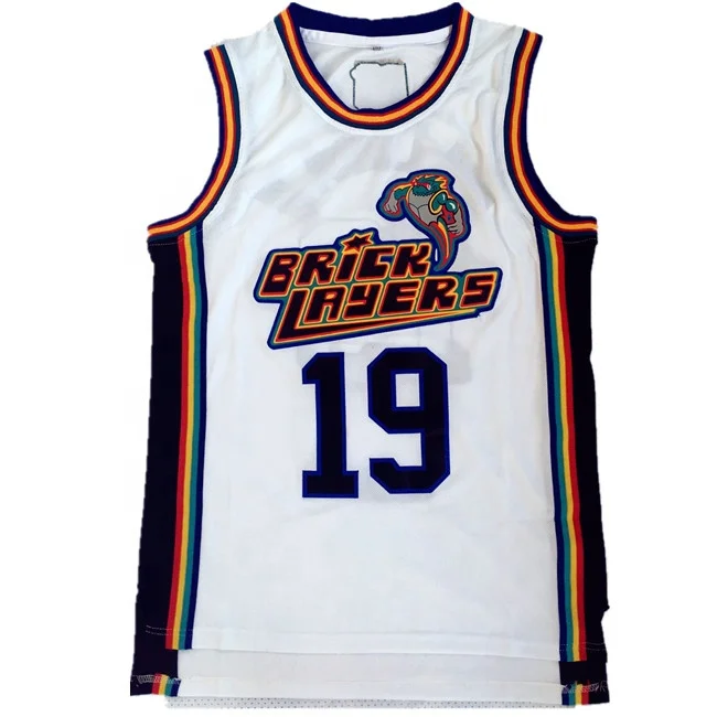 New Season Aaliyah #19 Stitched Throwback Basketball Jersey Brick Layers TV White Color