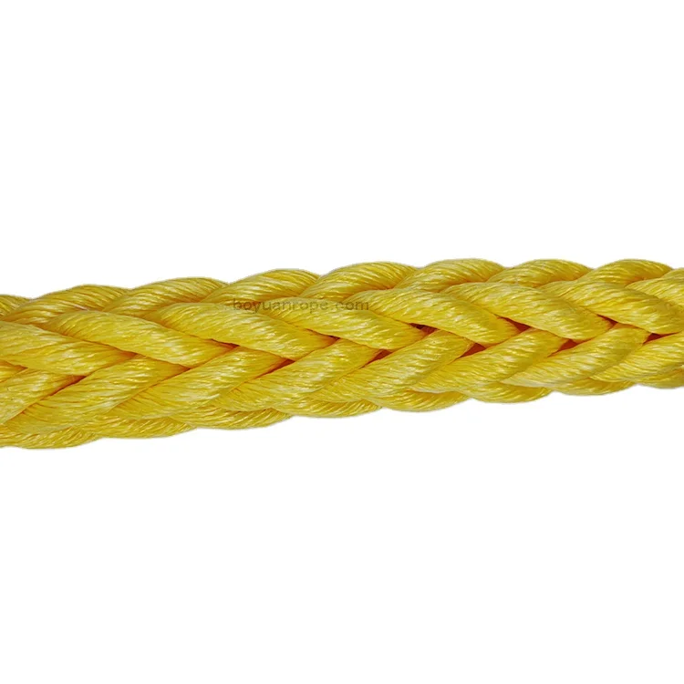 Hot Selling Polypropylene Rope 75Mm Customizable  Braided 8/12 Strand 150Mm For Mooring rope blue yellow polypropylene rope