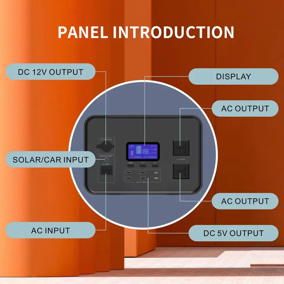 Outdoor Trolley case Removable Portable Power Banks Power Station 3000W 2304WH LiFePO4 Battery Emergency