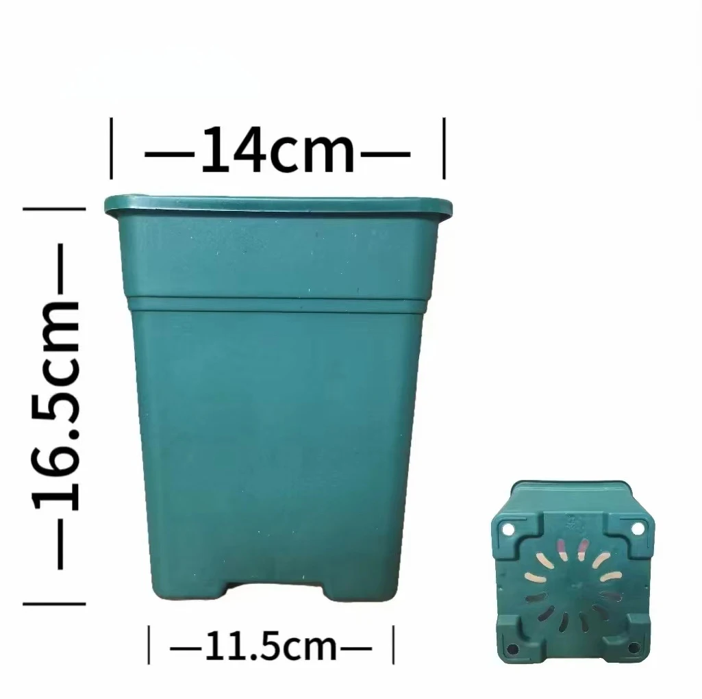 DD3178 Small Nursery Pot Plastic Thick and Sturdy Seed Propagation Planter Start Germination Pot Square Nursery Seedling Pot