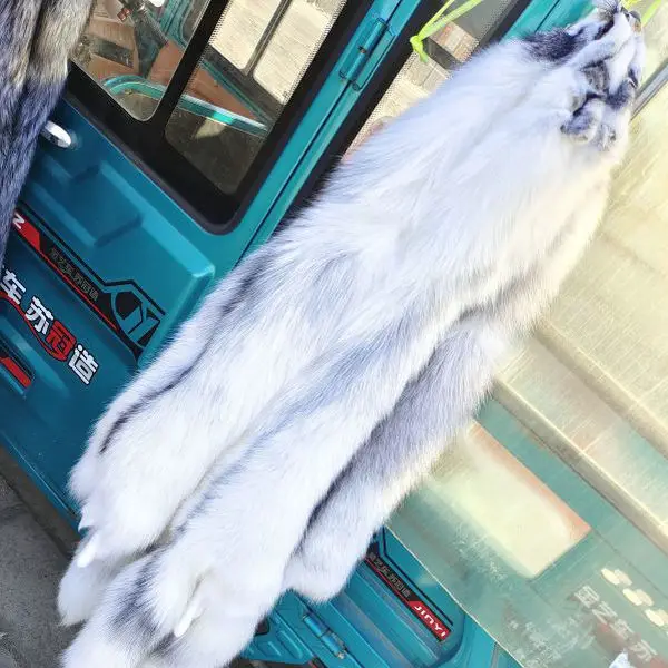 Оптовая продажа натуральный цвет черно-бурой лисицы коврик для ползания меха Аутентичные arctic Золотой лисий мех