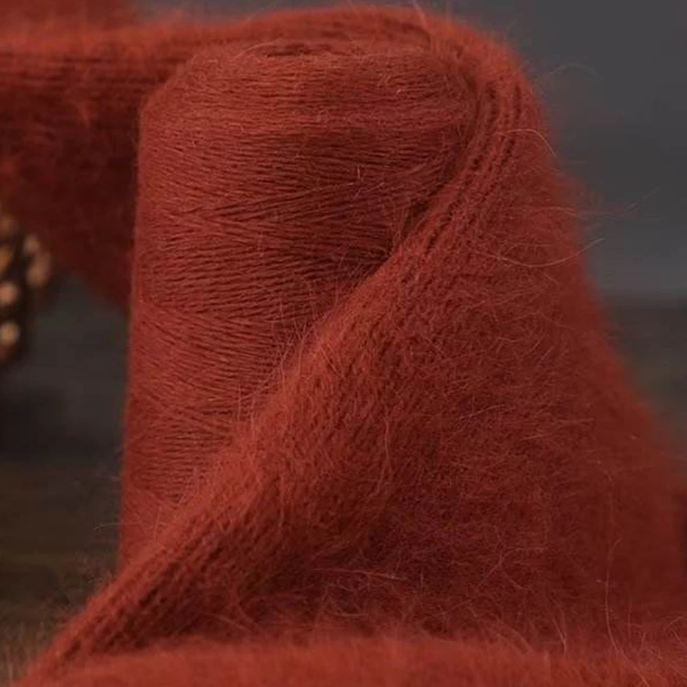 100% Organic Silky Multicolor Mink Cashmere Knit Yarn Long Hair High Quality for Hand Knitting and Sewing