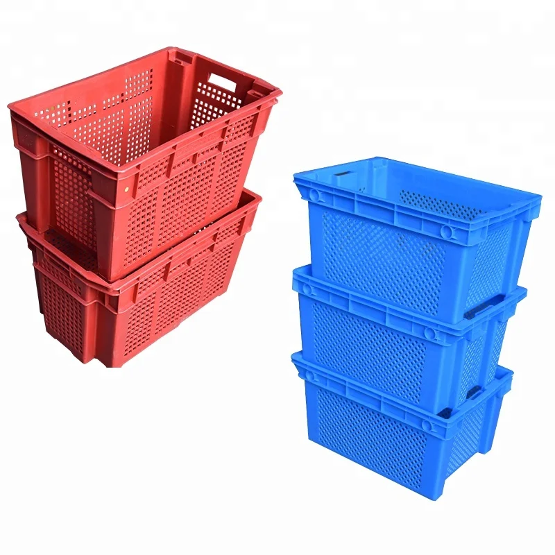 Small supermarket use Vegetable and fruits plastic crate for store food