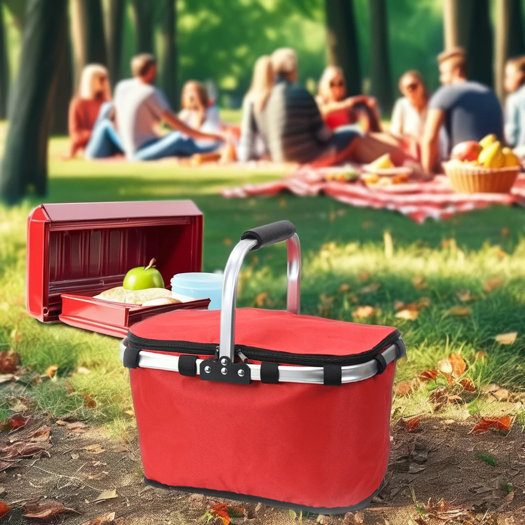 High Quality 600D Oxford Foldable Insulated Picnic Basket For Beach Summer collapsible picnic cooler bag