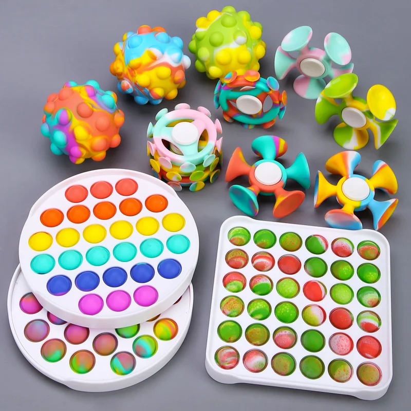Новые Модные новинки присоски Спиннеры оптовая продажа силиконовые ручные игрушки для детей и