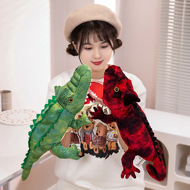 Crocodile Hand Puppet with Movable Mouth  Plush Stuffed Animal Puppet Early Learning Children Plush