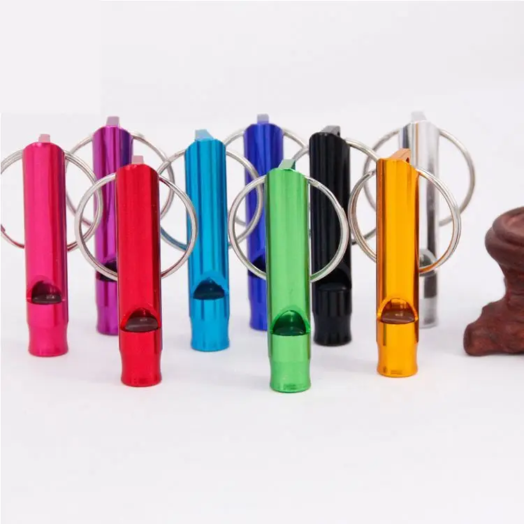 Cheap Custom Aluminum Alloy Lifeguard Whistle Anti-wolf Alarm Self Defense Keychain for Girls