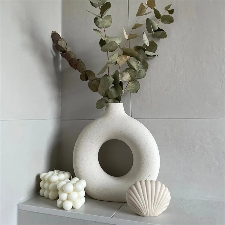 Home Decor Nordic Bouquet Wedding Decoration Porcelain Vases Artificial Plants Ceramic Flower Vases