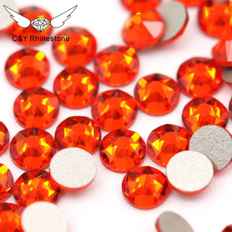 CY 2088 High Quality SS10 SS16 SS20 SS30 16 Cut Facets Rhinestone Bulk Flat Back Nail Rhinestones