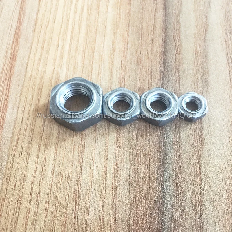 Шестигранные сварочные гайки DIN 929 одноцветные шестигранные сварные гайки