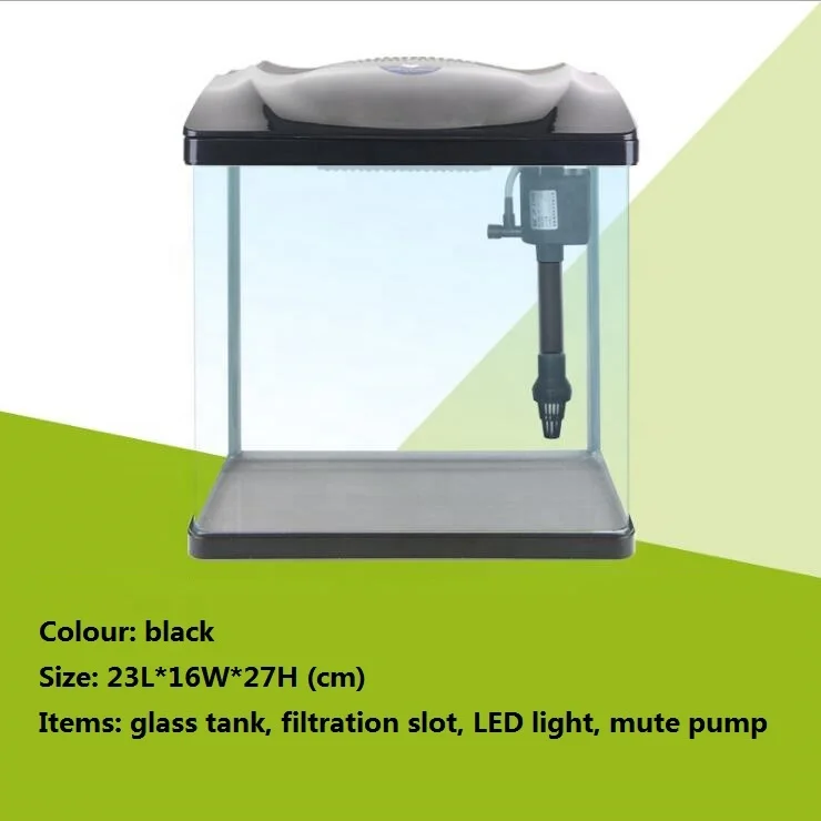 SUNSUN Portable Curve Aquariums Mini Table Fish Tank of round corner type